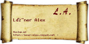 Léner Alex névjegykártya