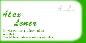 alex lener business card