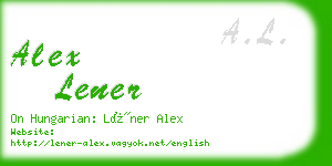 alex lener business card